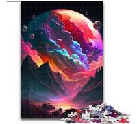 1000 Piece Jigsaw Puzzles for Adults Neon Alien Landscape 1000 Piece Jigsaw Artwork Decor Intelligence Toy for Family Indoor Games (Szie 50x75 cm)