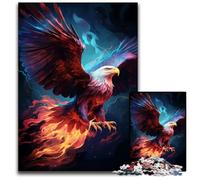 1000 Piece Jigsaw Puzzles for Adults Neon EagleImpossible Jigsaw Puzzles for Adults Interactive Family Game DIY Home Decor Brain Challenge Gift 1000 PCS(75x50cm)