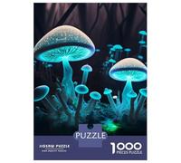 1000 Piece Jigsaw Puzzles for Adults Neon Mushroom Puzzles for Adults Relaxing Games A Work of Art Difficult And Challenge 38x26cm/1000pcs