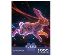 1000 Piece Jigsaw Puzzles for Adults Neon Rabbit Adult Jigsaw Puzzle Toy Wall Decor Wall Decoration Unique Gifts for Birthday And Christmas 70x50cm/1000pcs