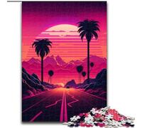 1000 Piece Jigsaw Puzzles for Adults Neon Scenery Made of Wood, for Parents, Lovers, Friends - Age 14+ 50x75cm for Family Interactive Game