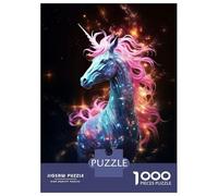 1000 Piece Jigsaw Puzzles for Adults Neon Unicorn Nebulae Jigsaws for Adults Brain Teaser Game Stress Reliever for Is Ideal As A Gift 70x50cm/1000pcs