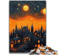 1000 Piece Jigsaw Puzzles for Adults Night Sky Castle 1000 Pieces for Adults,Family Educational Games Home Decoration Gift (38x26cm)