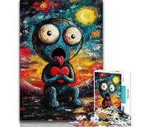 1000 Piece Jigsaw Puzzles for Adults Night Sky Shocked Cat Teenager Puzzles,Relax Games Is Ideal As A Gift for The Whole Family (size 75x50cm)