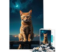 1000 Piece Jigsaw Puzzles for Adults Night Watch on The Fence Toys Educational Games Educational Game Presents for Women Birthday Gifts (Size 38x52cm)