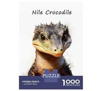 1000 Piece Jigsaw Puzzles for Adults Nile Crocodile Animal Adult Jigsaw Puzzle Toy Wall Decor Wall Decoration Unique Gifts for Birthday And Christmas 52x38cm/1000pcs