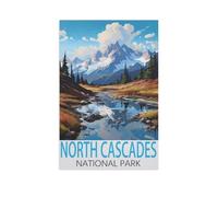 1000 Piece Jigsaw Puzzles for Adults，North Cascades National Park，1000 Pieces Puzzles for Challenging Family Activity Game Art Wall Decor DIY Puzzle Gifts（38x26cm）-AL87