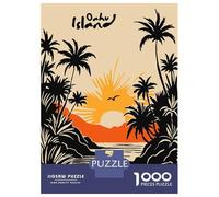1000 Piece Jigsaw Puzzles for Adults Oahu Island Tropical Sunset Adult Jigsaw Hands-on Game Analysis And Logic Parent-child Interaction 38x26cm/1000pcs