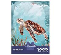 1000 Piece Jigsaw Puzzles for Adults Ocean Life Sea Turtle Art Print Puzzles for Adults Anti-Stress Toys Analysis And Logic Difficult And Challenge 38x26cm/1000pcs