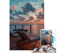 1000 Piece Jigsaw Puzzles for Adults Oceans Twilight Help The Brain Exercise Improve Memory Educational Game for 14+ Puzzle Game Offered (38x26cm)