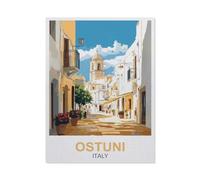 1000 Piece Jigsaw Puzzles for Adults，Ostuni Italy，Classic Puzzle Difficult Puzzle Fun Creative DIY Toys Gifts for Girls And Boys, Family Games（38x26cm）-FB26