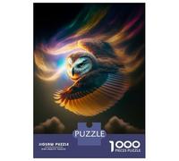 1000 Piece Jigsaw Puzzles for Adults Owl in Cosmic Flight Adult Jigsaw Puzzle Toy Wall Decor Wall Decoration Unique Gifts for Birthday And Christmas 70x50cm/1000pcs