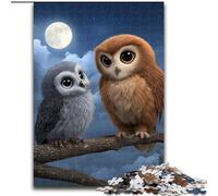 1000 Piece Jigsaw Puzzles for Adults Owl on The Tree Puzzles for 1000 Piece Christmas Halloween Mother's Day New Year Easter Gift (Size 26x38cm)