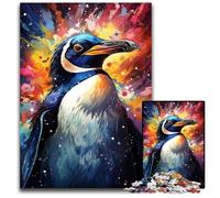 1000 Piece Jigsaw Puzzles for Adults Painting Color Penguin Jigsaw Puzzles for Adults Perfect DIY Artwork 1000 PCS(38x26cm)