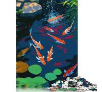 1000 Piece Jigsaw Puzzles for Adults Painting Koi Fishes Creative Square Jigsaw Puzzles for Adults And Paper Puzzles Educational Game for Adult 1000pcs (75x50cm)