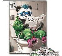 1000 Piece Jigsaw Puzzles for Adults Panda Go Toilet Puzzles for Adults size50x75cm Fun at Home Activities, Birthday Present, Travel Gifts
