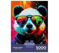 1000 Piece Jigsaw Puzzles for Adults Panda PopArt Animal Jigsaws for Adults Brain Teaser Game Stress Reliever for Is Ideal As A Gift 38x26cm/1000pcs