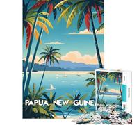 1000 Piece Jigsaw Puzzles for Adults Papua Tropical Escape Fun at Home Activities, Home Art Decor Brain Teaser Game for And from 14 Years And over (38x26cm)