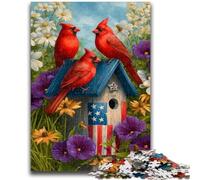 1000 Piece Jigsaw Puzzles for Adults Parrots And Linnets Stress Reliever Staycation Kill Time with Matching Poster And Trivia Sheet 50x75cm