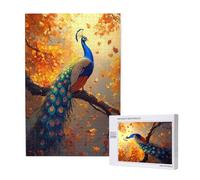 1000 Piece Jigsaw Puzzles for Adults Peacock Jigsaw Comes with Packaging Box and Reference Pictures, Fun and Joyful Family Entertainment Games, Challenging Adult Puzzles Gifts Home Decor Autumn M-1897