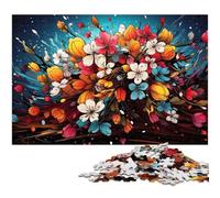 1000 Piece Jigsaw Puzzles for Adults Pear Blossoms Are Gorgeous And Psychedelic Jigsaw for Gifts Family Game Stress Reliever Difficult Challenge Puzzle 1000 PCS(38x26cm)