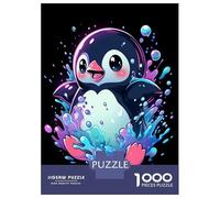1000 Piece Jigsaw Puzzles for Adults Penguin Splash Puzzle for Adults Anti-Stress Toys But Fun And Humorous Birthday And Unique Gifts 52x38cm/1000pcs