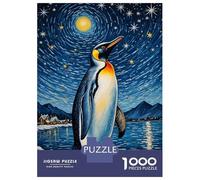 1000 Piece Jigsaw Puzzles for Adults Penguin Under Starry Sky Adult Jigsaw Family Game Analysis And Logic Difficult And Challenge 70x50cm/1000pcs