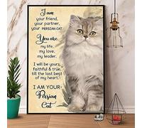 1000 Piece Jigsaw Puzzles for Adults - Persian Cat - I Am Your Friend Your Partner Animal Puzzle for Youth Challenge DIY Wall Decoration Family Puzzle Games Preschool Toys Best Gifts