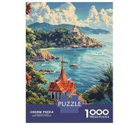 1000 Piece Jigsaw Puzzles for Adults Phuket Thailand Travel Adult Jigsaw Hands-on Game Analysis And Logic Parent-child Interaction 52x38cm/1000pcs