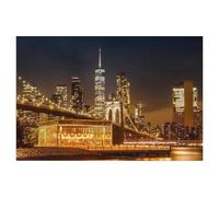 1000 Piece Jigsaw Puzzles for Adults，Picturesque Manhattan impression from Brooklyn，1000 Pieces Puzzles for Challenging Family Activity Game Art Wall Decor DIY Puzzle Gifts（38x26cm）-AM45