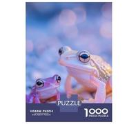 1000 Piece Jigsaw Puzzles for Adults Pink And White Frogs Jigsaws for Adults Brain Teaser Game Stress Reliever for Is Ideal As A Gift 38x26cm/1000pcs