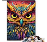 1000 Piece Jigsaw Puzzles for Adults Pink Owl Wooden Jigsaw Puzzles Interactive Family Game, Ideal, Family Activity Game 50x75cm