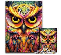 1000 Piece Jigsaw Puzzles for Adults Pink Owl Wooden Puzzles High-Difficulty Brain Teaser for Teenagers 50x75CM/19.68x29.52inch