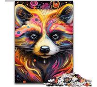 1000 Piece Jigsaw Puzzles for Adults Pink Raccoon Impossible Jigsaw Puzzles for Adults size : 50x75cm Brain-Challenging DIY Decorative Game, Family Interactive Toy