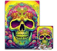 1000 Piece Jigsaw Puzzles for Adults Pink Skull Jigsaw Puzzles for Adults Perfect for Halloween, Christmas, Birthday Gift 26X38CM/10.23x14.96inch
