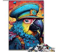 1000 Piece Jigsaw Puzzles for Adults Pirate Parrot Wooden Puzzles 50x75cm for Family And Friends, Suitable for Ages 14+