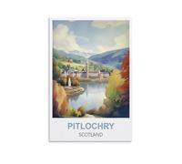 1000 Piece Jigsaw Puzzles for Adults，Pitlochry Scotland 1000 Piece Puzzle Classic Educational Games Beautiful Decoration Puzzle 52x38cm