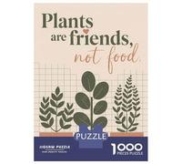 1000 Piece Jigsaw Puzzles for Adults Plants Are Friends, Not Food Jigsaws for Adults Brain Teaser Game Stress Reliever for Is Ideal As A Gift 52x38cm/1000pcs