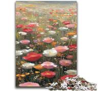 1000 Piece Jigsaw Puzzles for Adults Poppy Flower Oil Painting Teenager Jigsaw,Birthday Present, Gifts, Wall Art for Age 14 Years Up (50x75cm)