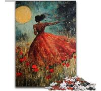 1000 Piece Jigsaw Puzzles for Adults Poppy Girl Puzzles 1000 Pieces for Adults Christmas Halloween Mother's Day New Year Easter Gift (Size 50x75cm)