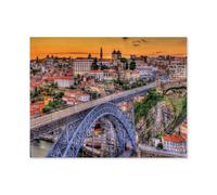 1000 Piece Jigsaw Puzzles for Adults，Porto with Dom Luís I Bridge, Portugal，1000 Pieces Puzzles for Challenging Family Activity Game Art Wall Decor DIY Puzzle Gifts（75x50cm）-C91