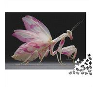 1000 Piece Jigsaw Puzzles for Adults Praying Mantis Jigsaw Puzzle Orchid Mantis Wood Puzzle Multi Colour Home Decoration Challenging Therapeutic Fun Educational Games 1000pcs (75x50cm)