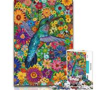 1000 Piece Jigsaw Puzzles for Adults Psychedelic Animal Hummingbird 1000 Pieces for Teenagers,family Fun Games Is Ideal As A Gift for The Whole Family (size 75x50cm)