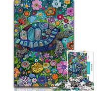 1000 Piece Jigsaw Puzzles for Adults Psychedelic Animal Turtle 1000 Pieces for Teenagers,family Fun Games Is Ideal As A Gift for The Whole Family (size 38x26cm)