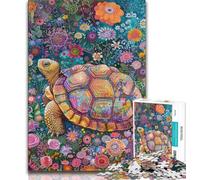 1000 Piece Jigsaw Puzzles for Adults Psychedelic Animal Turtle Teenager Jigsaw,Learning Educational Toys Family Games Unique Birthday And Gifts (size 38x26cm)