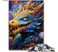 1000 Piece Jigsaw Puzzles for Adults Psychedelic Art Dragon Puzzles for Adults size 50x75cm Challenging Brain Teaser for Teenagers, Family Game Night Fun