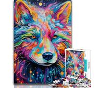 1000 Piece Jigsaw Puzzles for Adults Psychedelic Art Wolf Puzzles for Teenagers,for Educational Game Challenge Toy Birthday Present, Gifts, Wall Art (size 75x50cm)