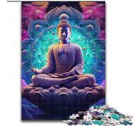 1000 Piece Jigsaw Puzzles for Adults Psychedelic Buddha Jigsaw Puzzles for Adults size 50x75cm Family Interactive Game, Craft Gift with Colorful Artwork