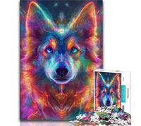 1000 Piece Jigsaw Puzzles for Adults Psychedelic Dog Teenager Puzzles,Relax Games Is Ideal As A Gift for The Whole Family (size 38x26cm)