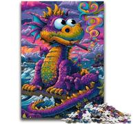 1000 Piece Jigsaw Puzzles for Adults Psychedelic Dragon Game Toys Every Piece Is Unique - Challenging Family Fun Game 26x38cm